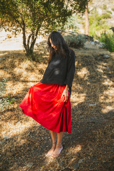 Ruby Ruffle Gather Skirt
