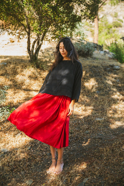 Ruby Ruffle Gather Skirt
