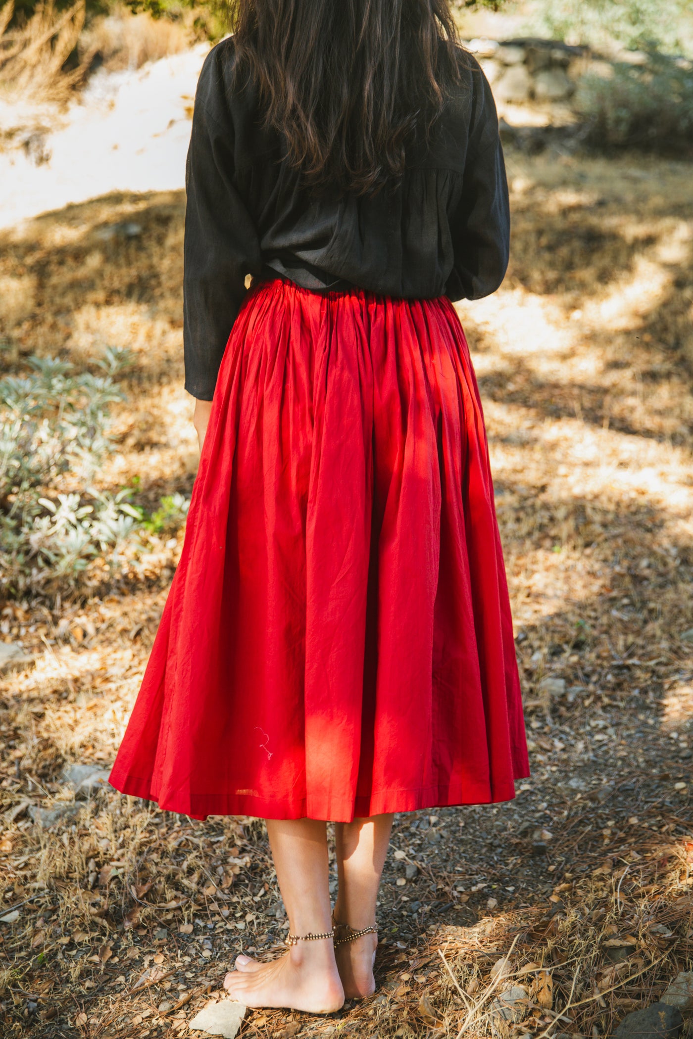 Ruby Ruffle Gather Skirt