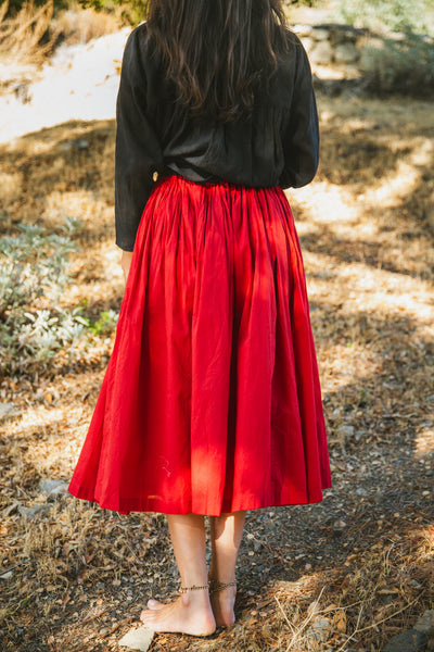 Ruby Ruffle Gather Skirt