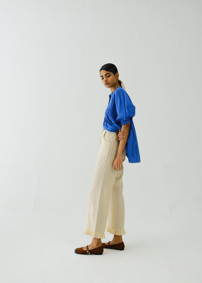 Ruffle Pants-Ivory
