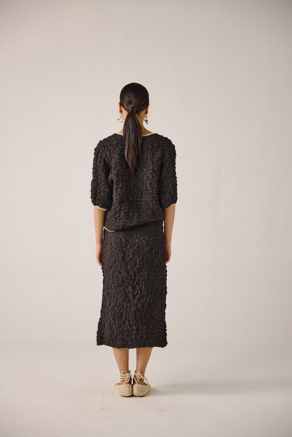 Ruffled Set-Black