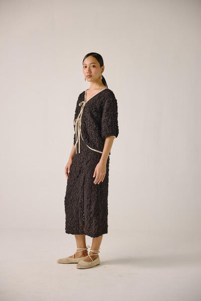 Ruffled Set-Black