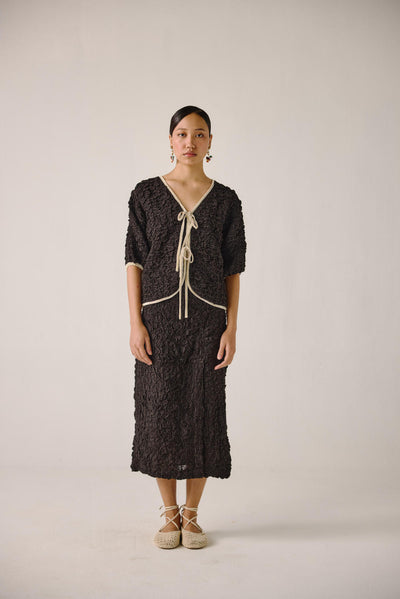 Ruffled Set-Black