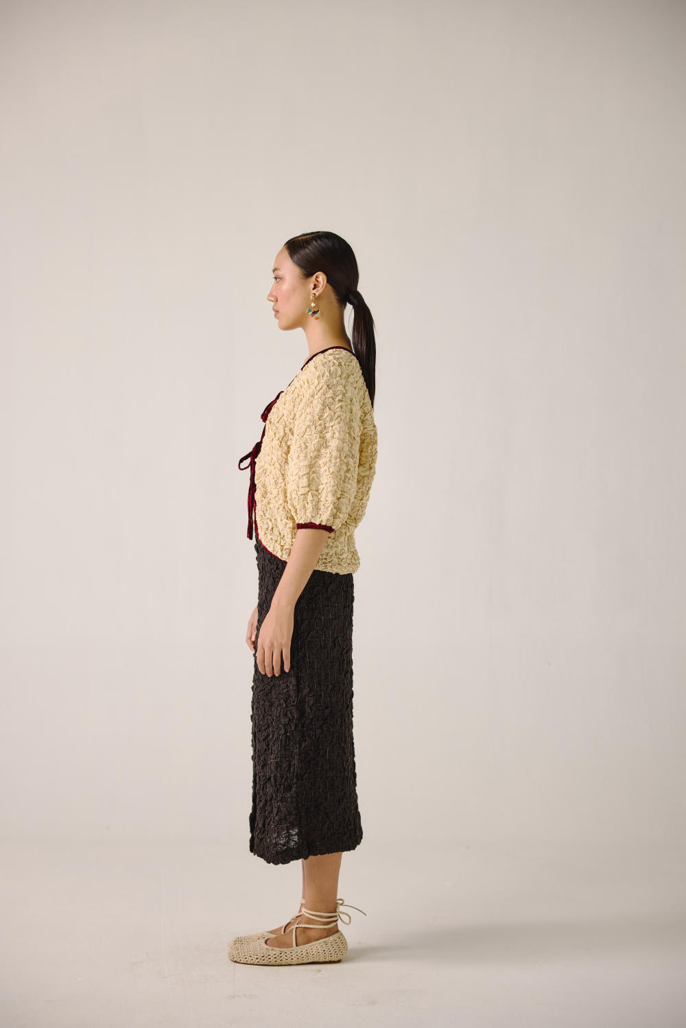 Ruffled Set-Ivory + Black (skirt)