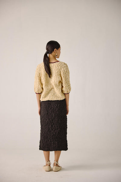 Ruffled Set-Ivory + Black (skirt)