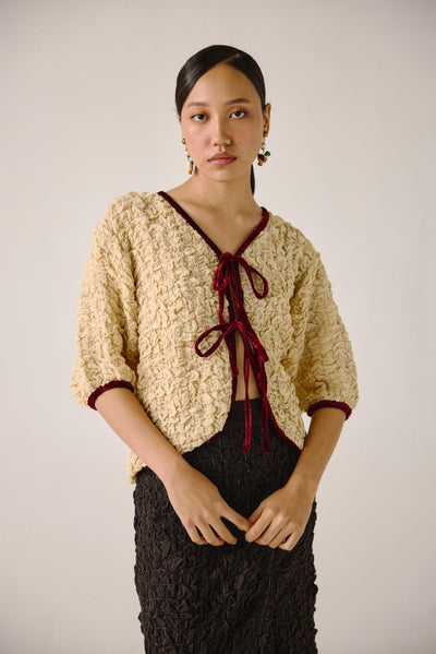 Ruffled Set-Ivory + Black (skirt)