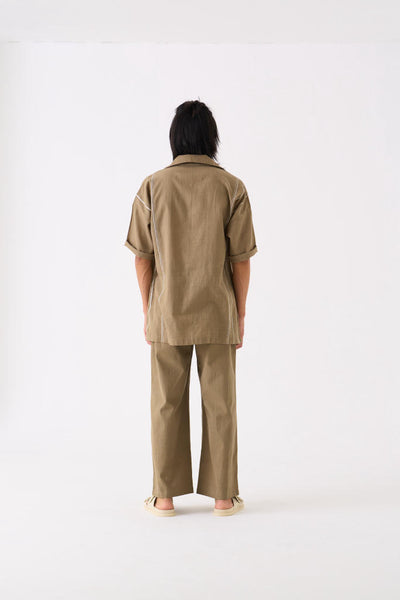CAMP COLLAR SHIR - SAGE