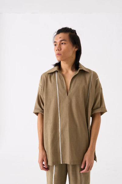 CAMP COLLAR SHIR - SAGE