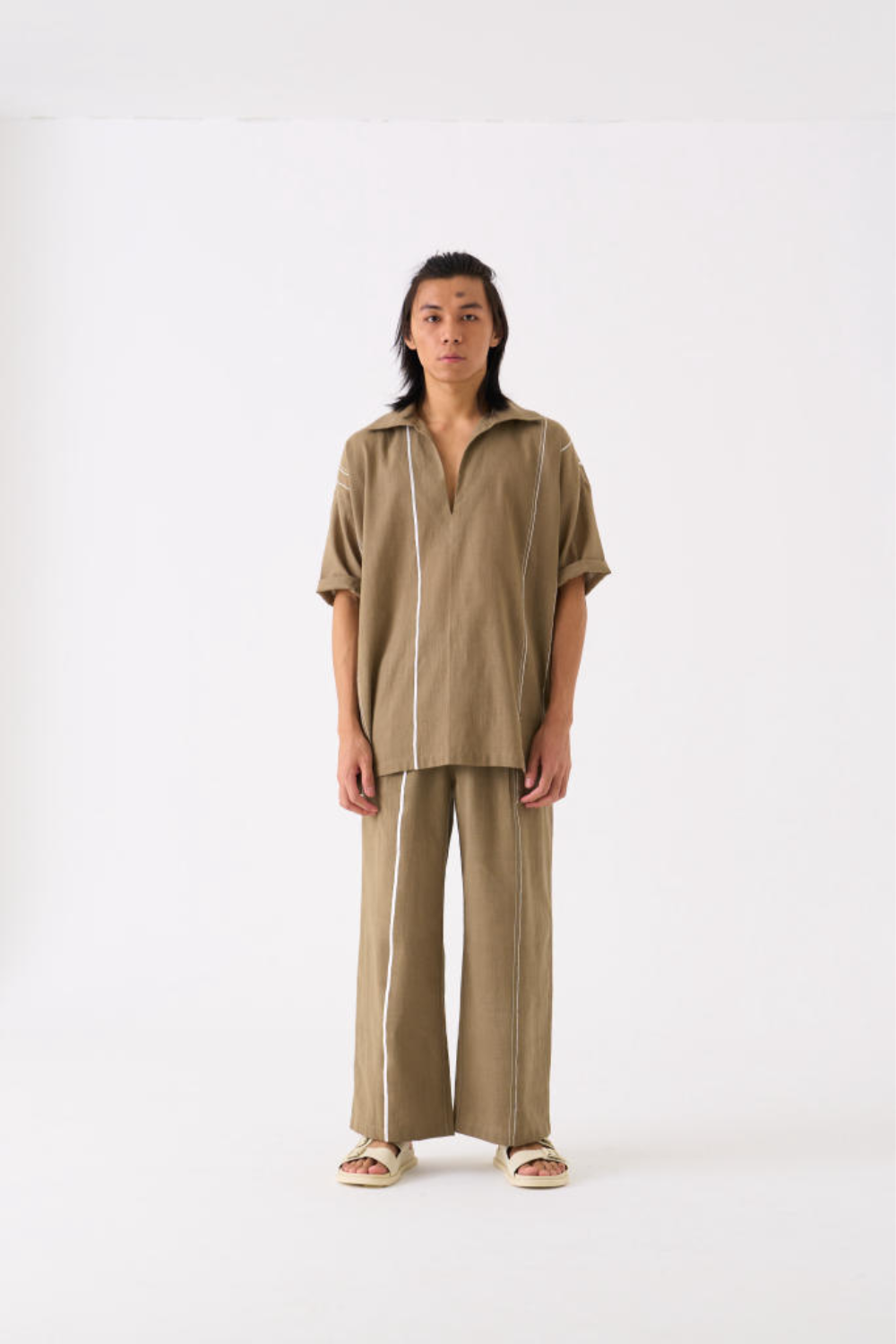 CAMP COLLAR SHIR - SAGE