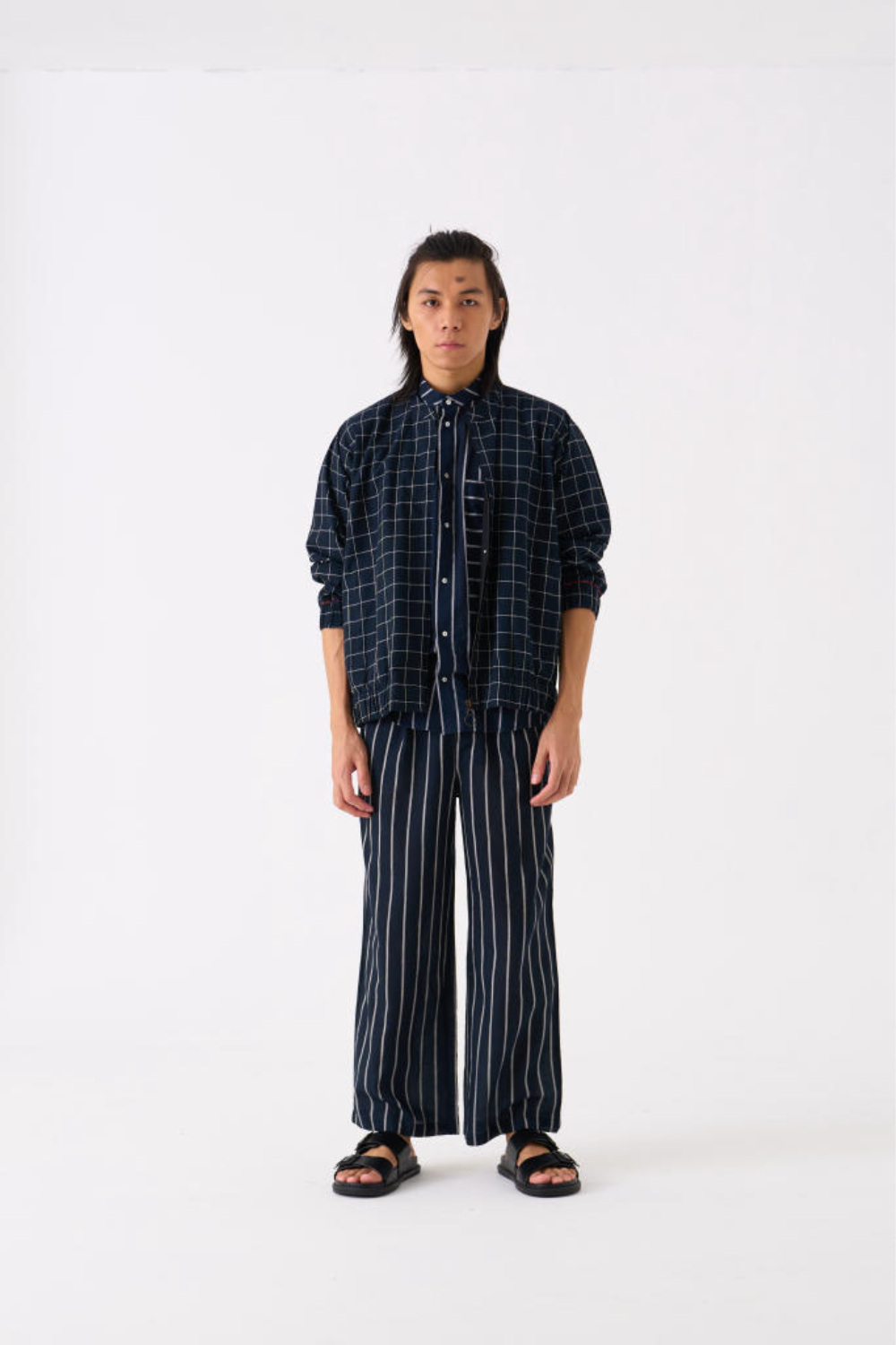 BOMBER JACKET - BLACK CHECK
