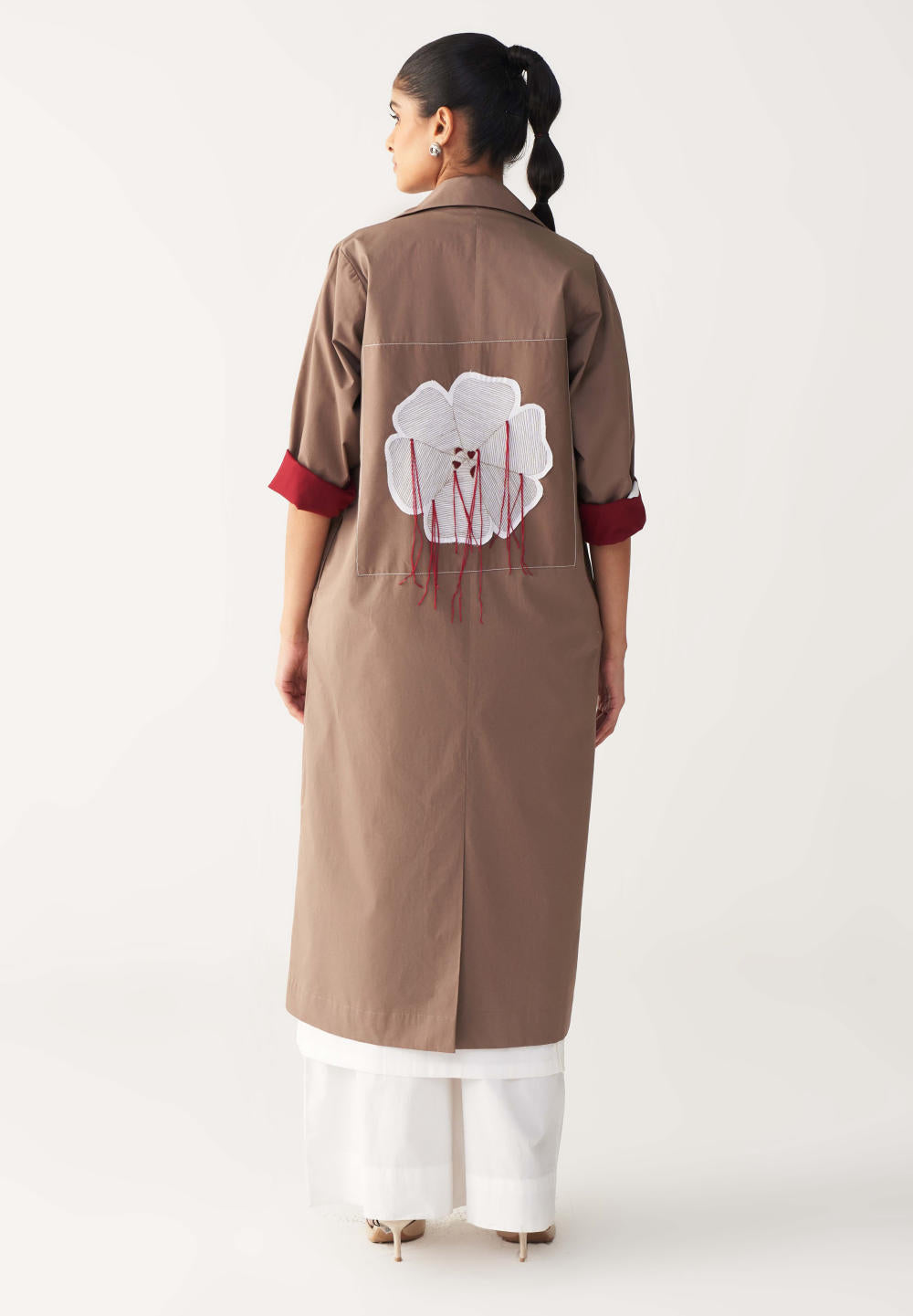 FLORAL  APP. PATCH JACKET-CEDAR