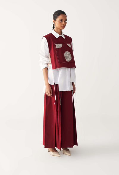 PATCH EMB. OVERLAY-MADDER RED