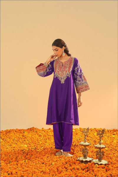 Mohsina Chauga with Salwar-Purple