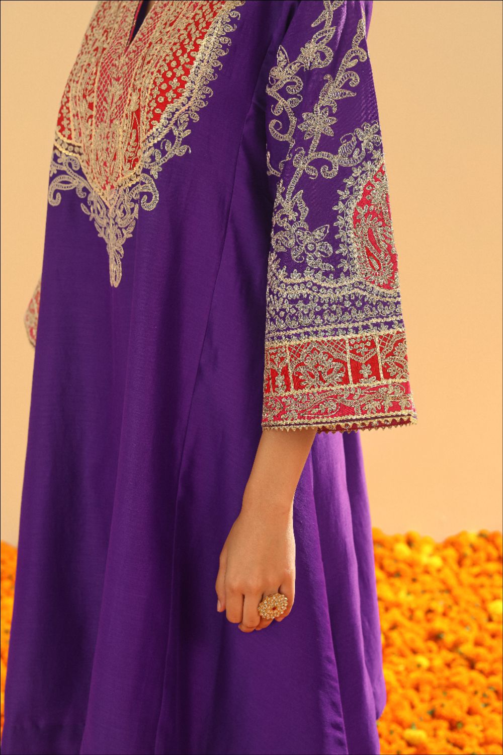 Mohsina Chauga with Salwar-Purple