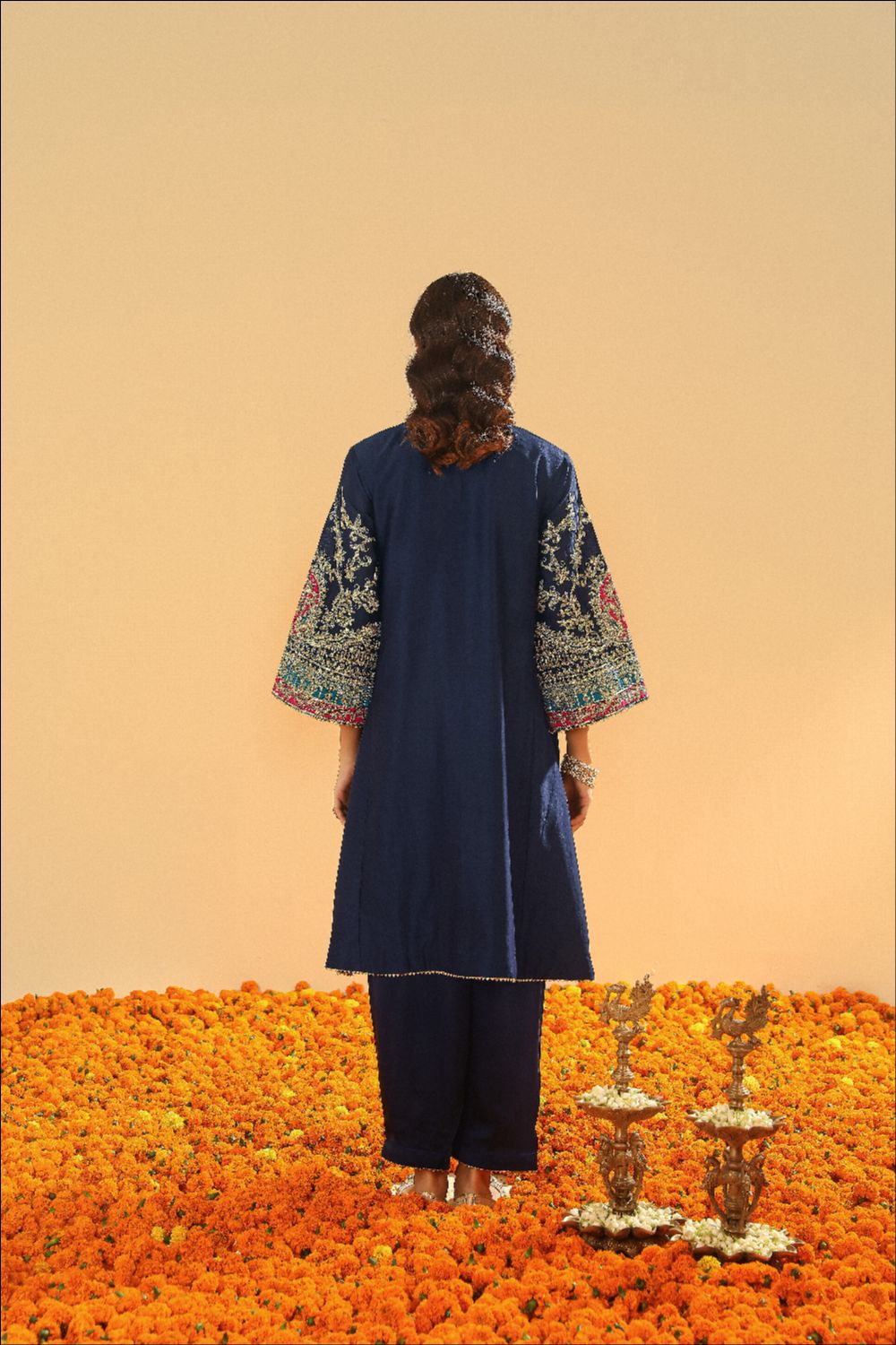 Mohsina Chauga with Salwar-Deep blue