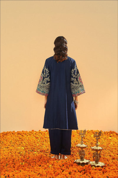 Mohsina Chauga with Salwar-Deep blue