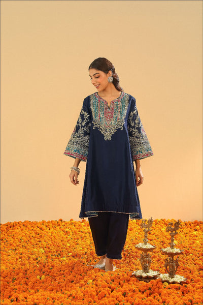 Mohsina Chauga with Salwar-Deep blue