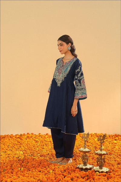Mohsina Chauga with Salwar-Deep blue
