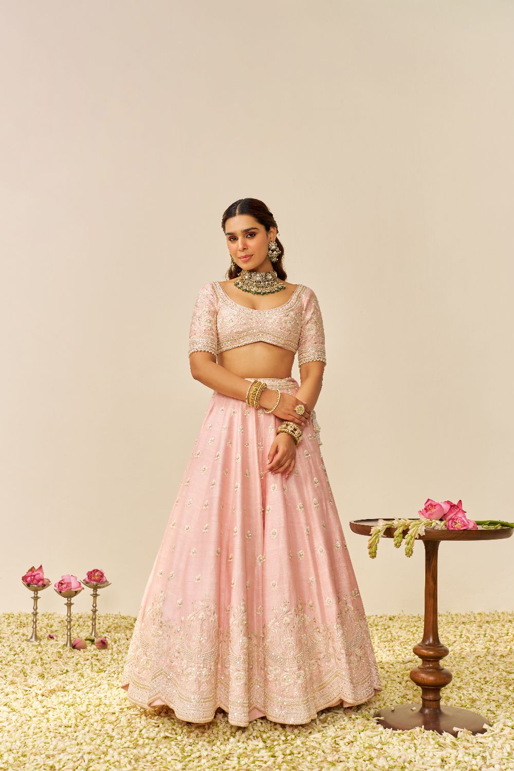 Fida - Lehenga With Blouse And Dupatta-Blush Pink