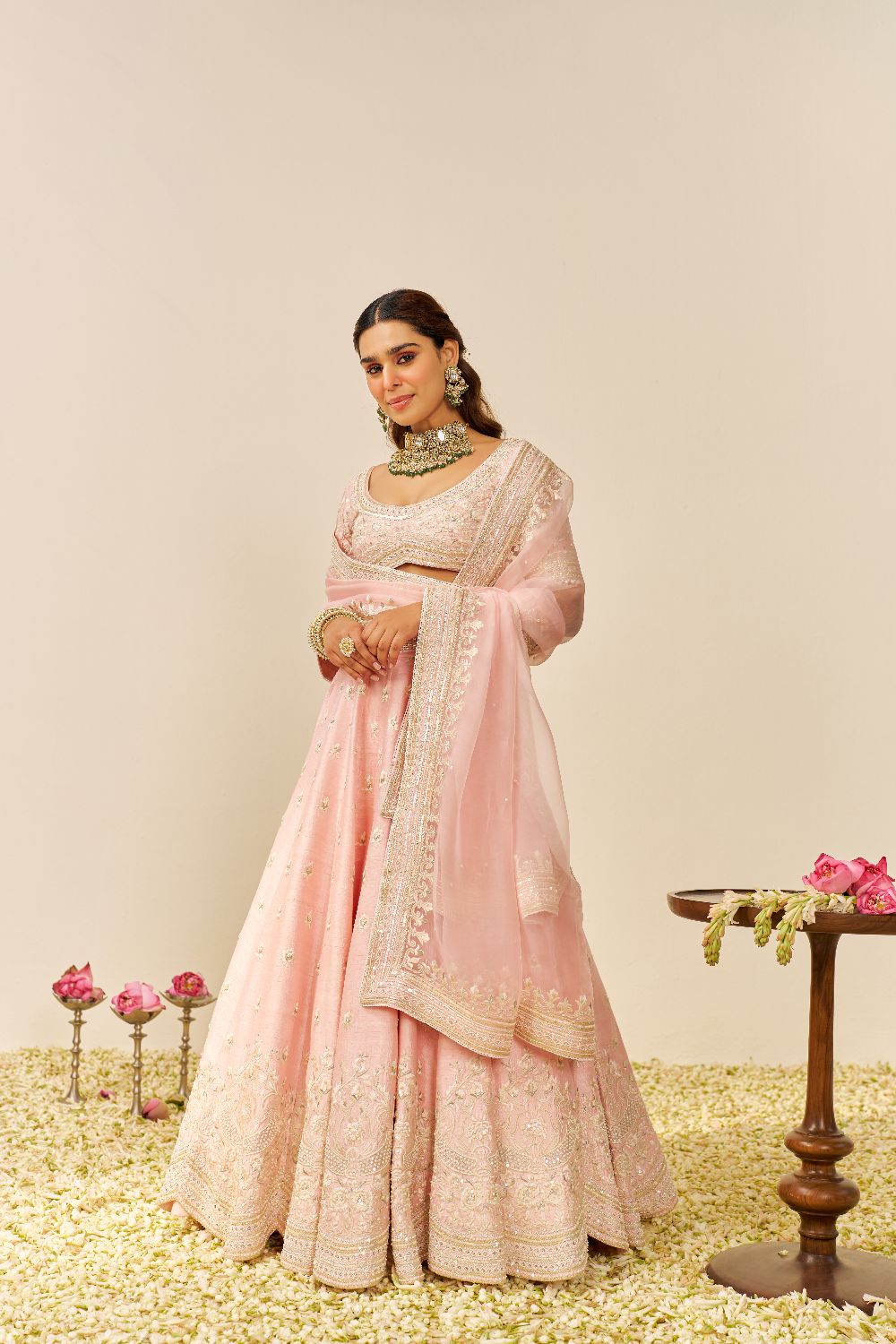 Fida - Lehenga With Blouse And Dupatta-Blush Pink