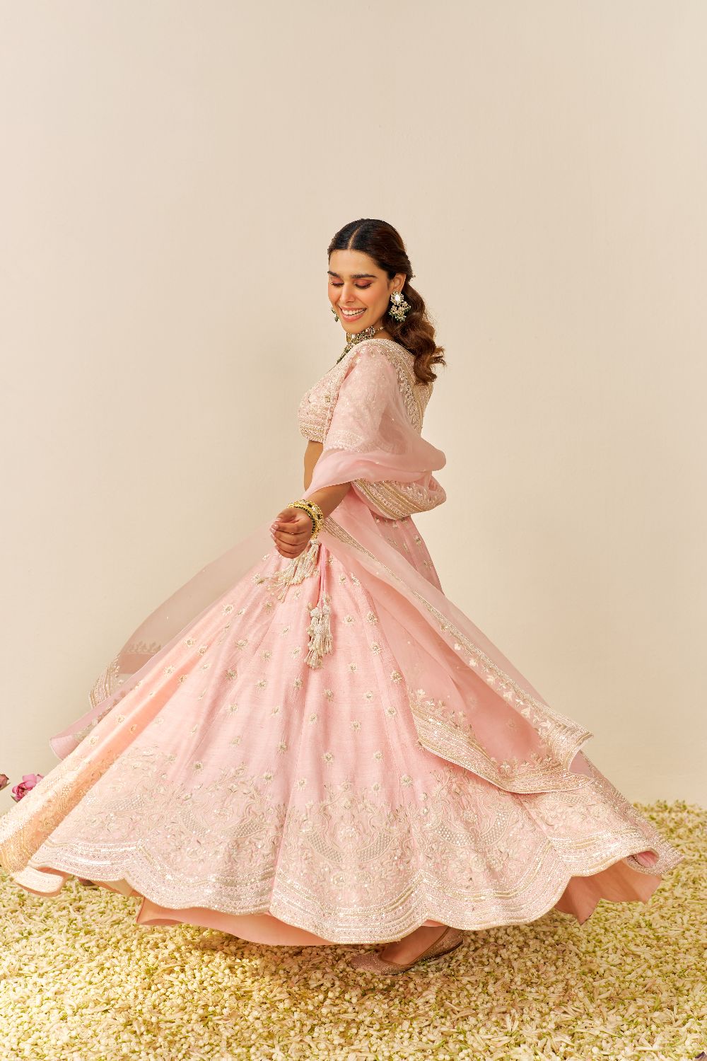Fida - Lehenga With Blouse And Dupatta-Blush Pink