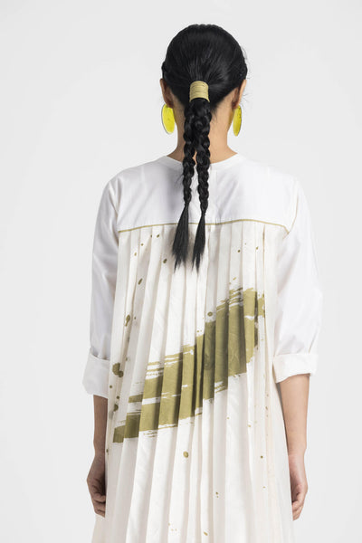 BACK PLEAT DRESS CO ORD - MOSS GREEN