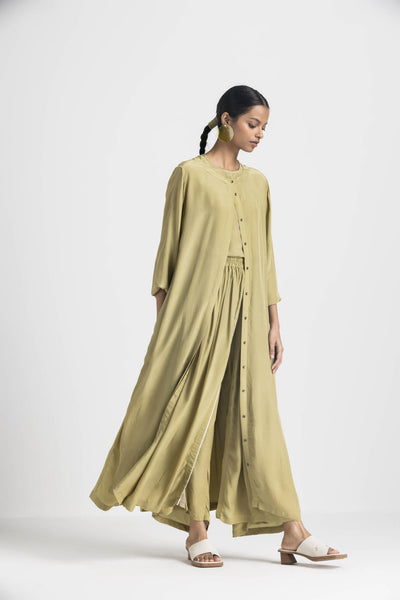 BACK YOKE JACKET - MOSS GREEN