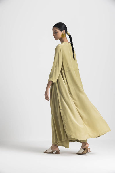 BACK YOKE JACKET CO ORD (SET OF 3) - MOSS GREEN