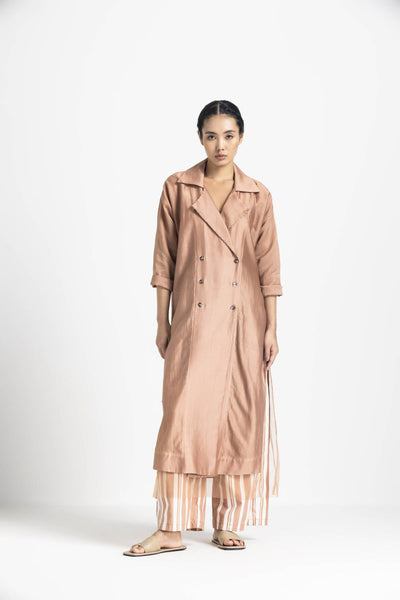 OVERLAP KAFTAN CO ORD - CHAMPAGNE