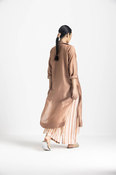 OVERLAP KAFTAN CO ORD - CHAMPAGNE