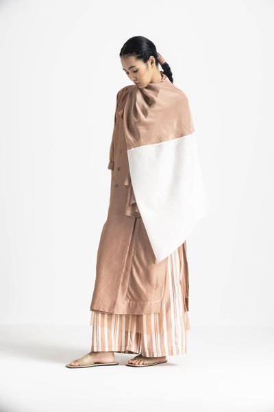 OVERLAP KAFTAN CO ORD - CHAMPAGNE