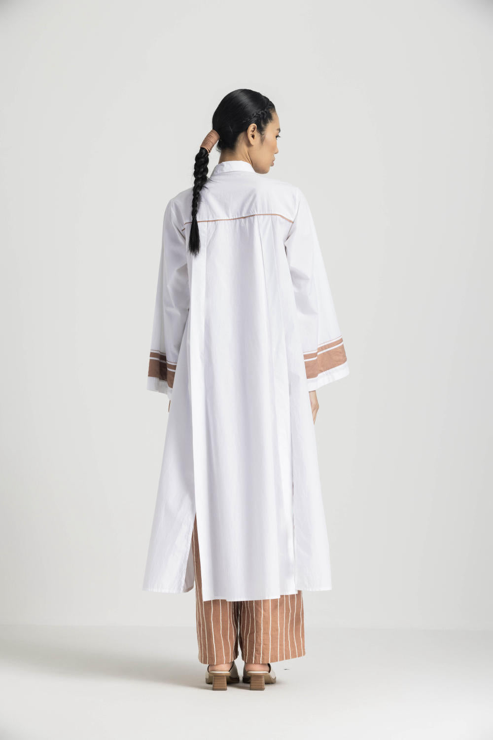WIDE SLEEVE SHIRT CO ORD - CHAMPAGNE