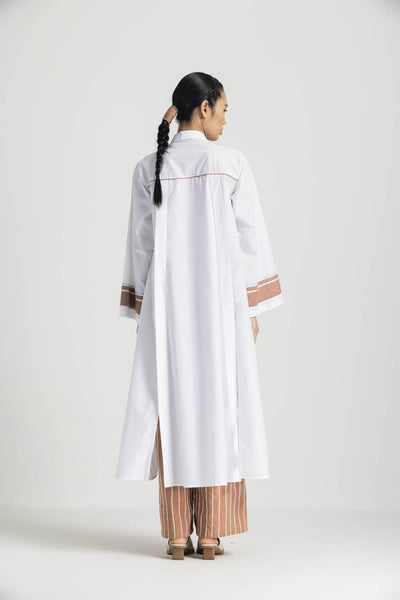 WIDE SLEEVE SHIRT CO ORD - CHAMPAGNE