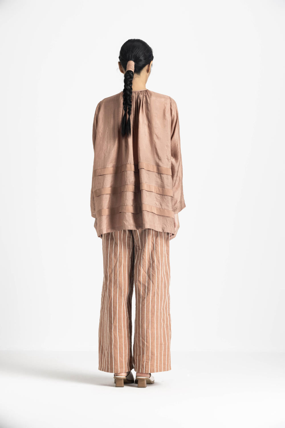 MULTI PLEAT TOP - CHAMPAGNE