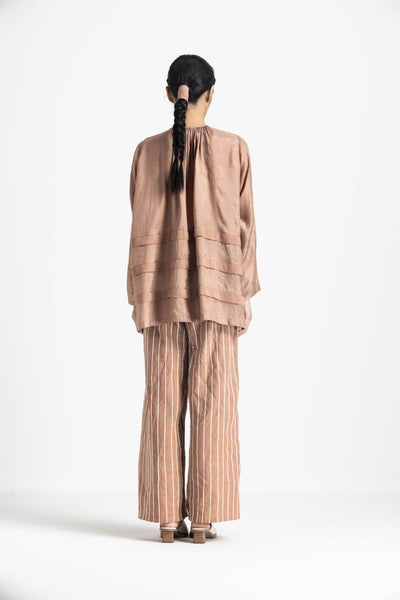 MULTI PLEAT TOP - CHAMPAGNE