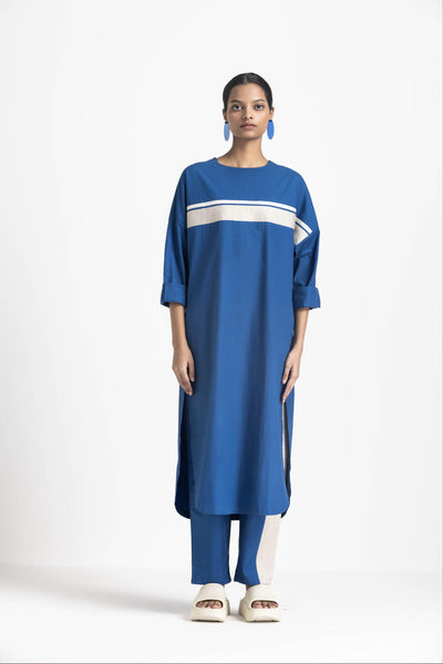 LONG JUMPER CO ORD - ELECTRIC BLUE