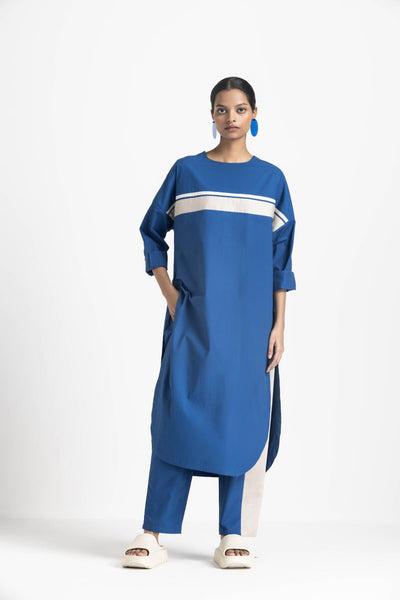 LONG JUMPER CO ORD - ELECTRIC BLUE