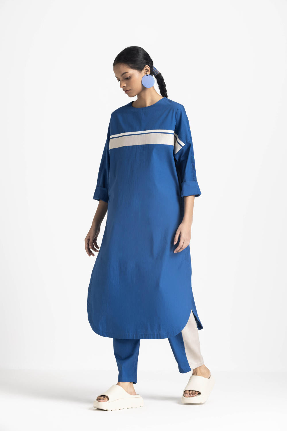 LONG JUMPER CO ORD - ELECTRIC BLUE