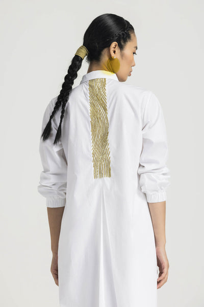WAVE EMB. SHIRT - WHITE