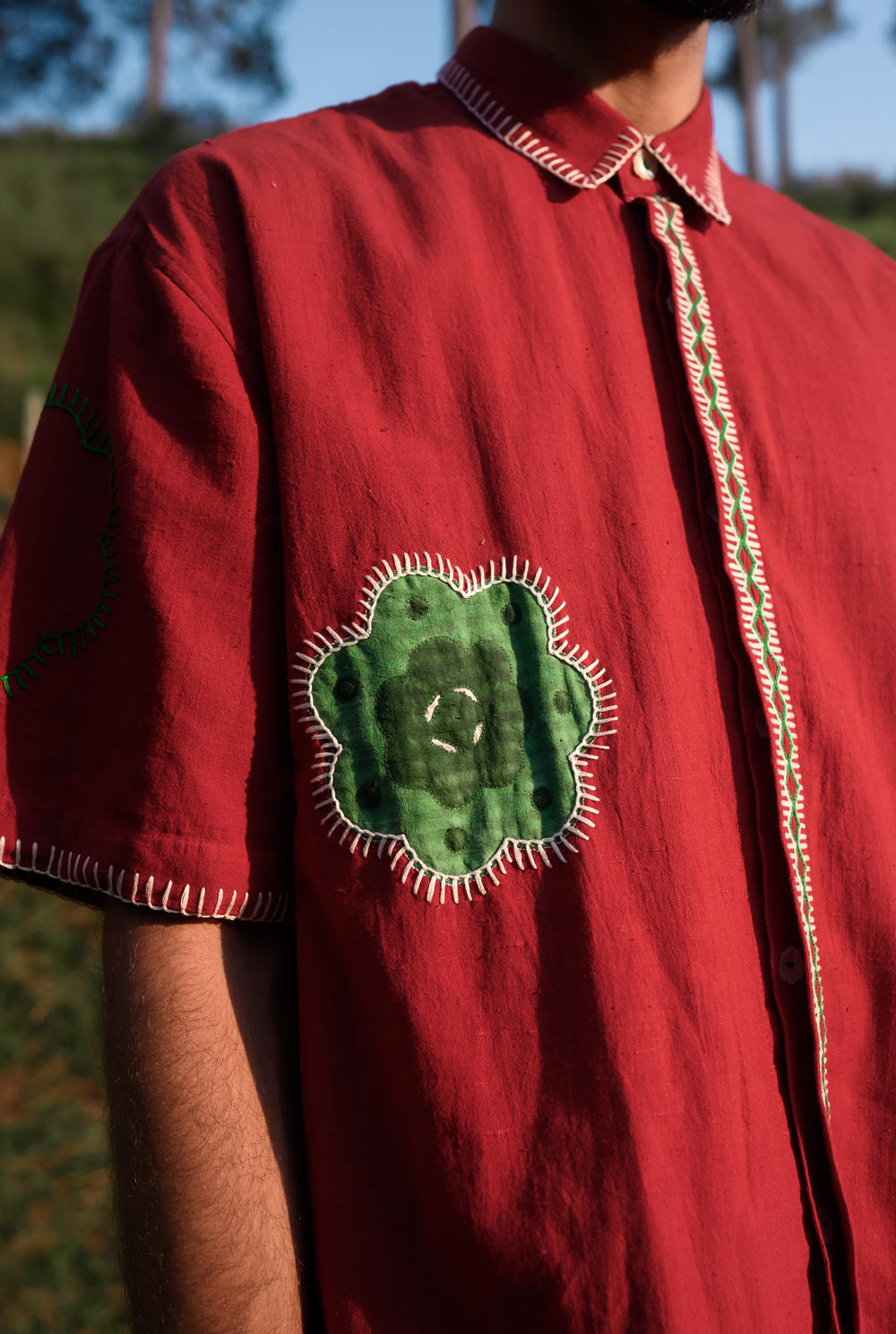 CAYENNE HANDLOOM APPLIQUE SHIRT