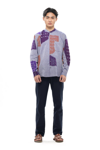 SHOBU MENS STAND IN COLLAR SHIRT