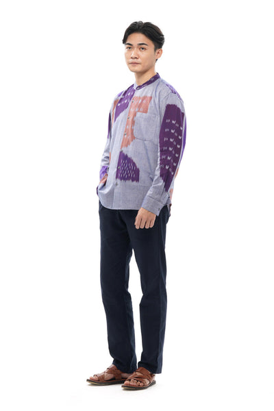 SHOBU MENS STAND IN COLLAR SHIRT