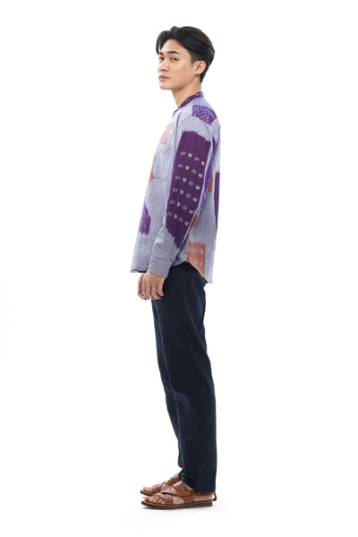 SHOBU MENS STAND IN COLLAR SHIRT