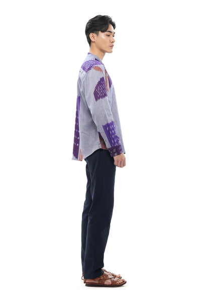 SHOBU MENS STAND IN COLLAR SHIRT