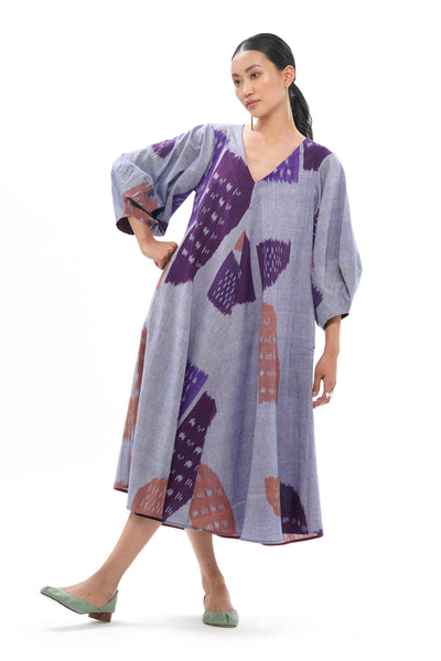SHOBU LANTERN BIAS DRESS