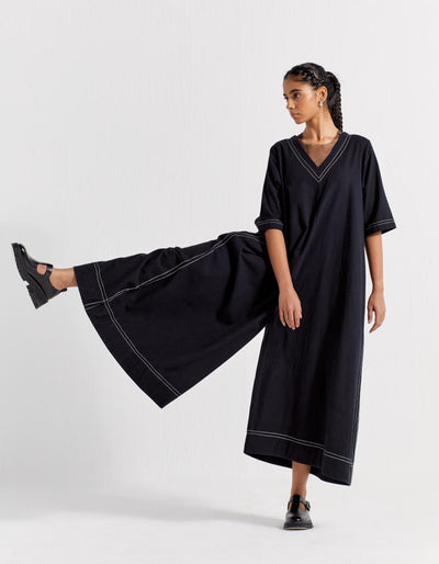 JUMPSUIT (With Net Slip) - BLACK