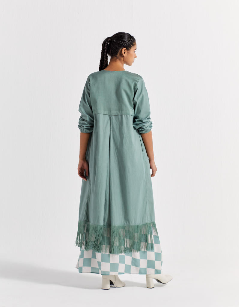 SLEEVELESS ASYMMETRIC DRESS CO-ORD (SET OF 2)