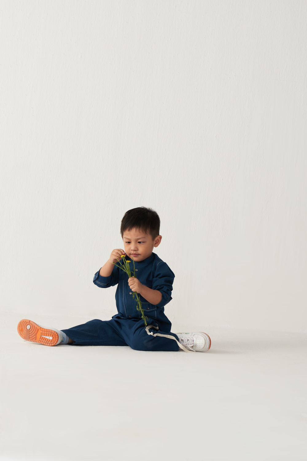 KIDS DOUBLE PATCH POCKET SHIRT CO-ORD-INDIGO