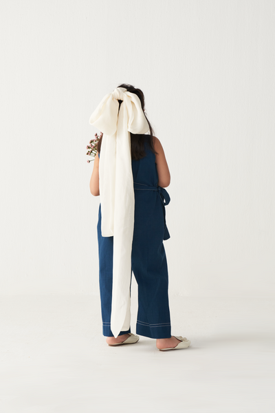 KIDS FLORAL JUMPSUIT-INDIGO